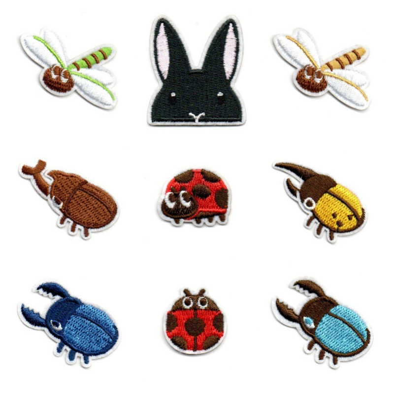 Embroidery Lady Bug - 50 pçs/lote anime bordado remendo joaninha