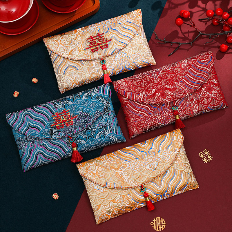 2 pçs brocado bordado tecido c - Embroidery Bag avaliação e preço