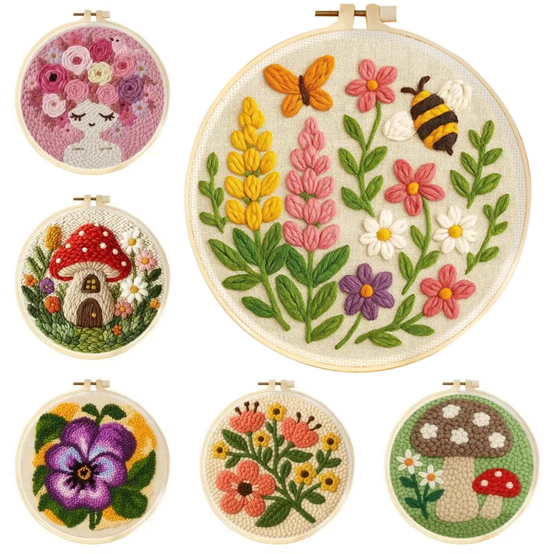Kits de Bordado Punch Needle D - Embroidery Rose avaliação e preço